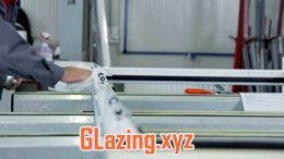 Double glazed windows blown